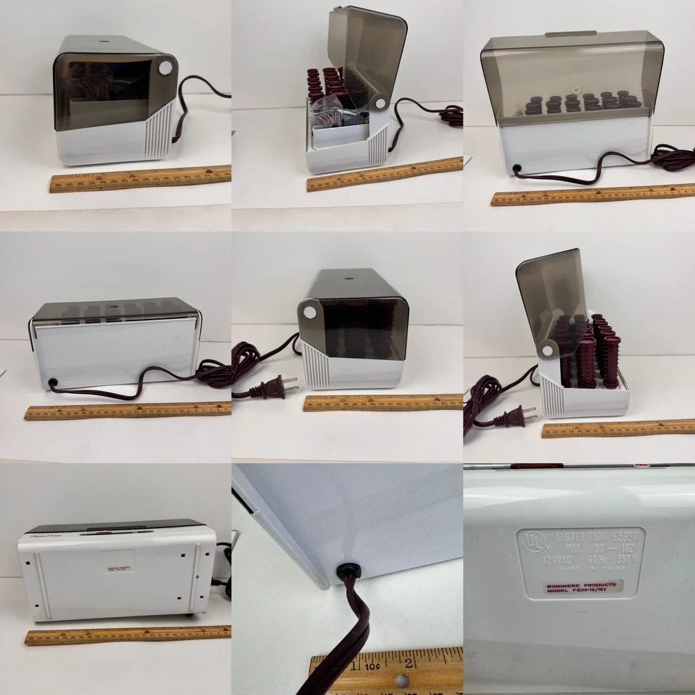 Vtg free'n easy instant hairsetter 18 shorter hair tighter curls w box curlers